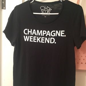 Chaser Champagne Weekend black tee